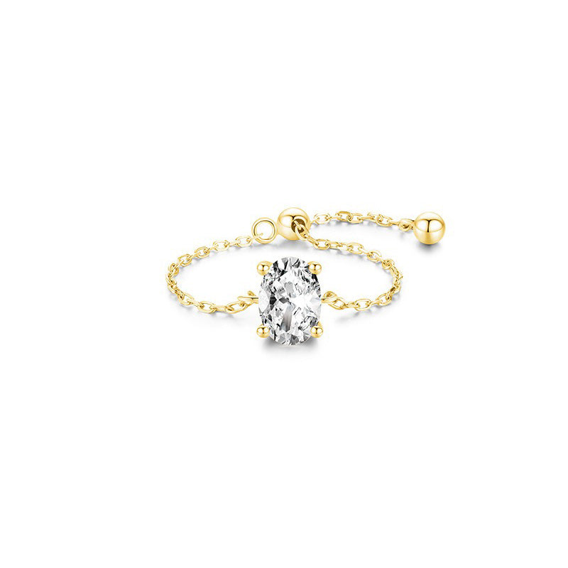 OliyaDesign S925 Sterling Silver Zircon Ring